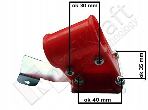 Uchwyt mocowania osłony głowicy kosy spalinowej Waga produktu z opakowaniem jednostkowym 0.55 kg