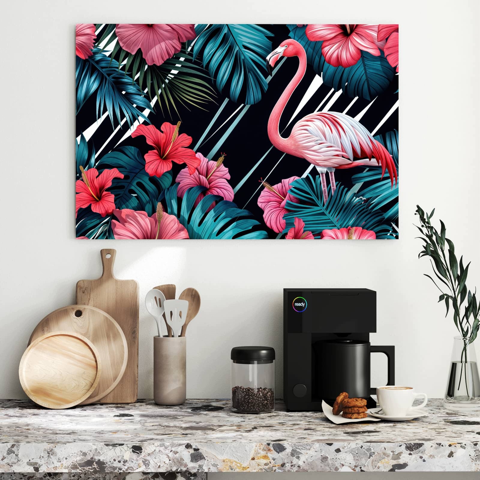 Magnetická tabule Plameňák Ráj 90 × 60 cm