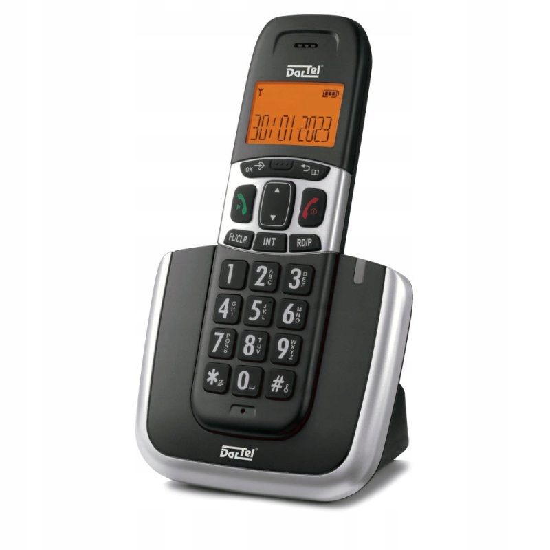 Telefon stacjonarny bezprzewodowy dla seniora Dartel LJ-1000 Dect czarny