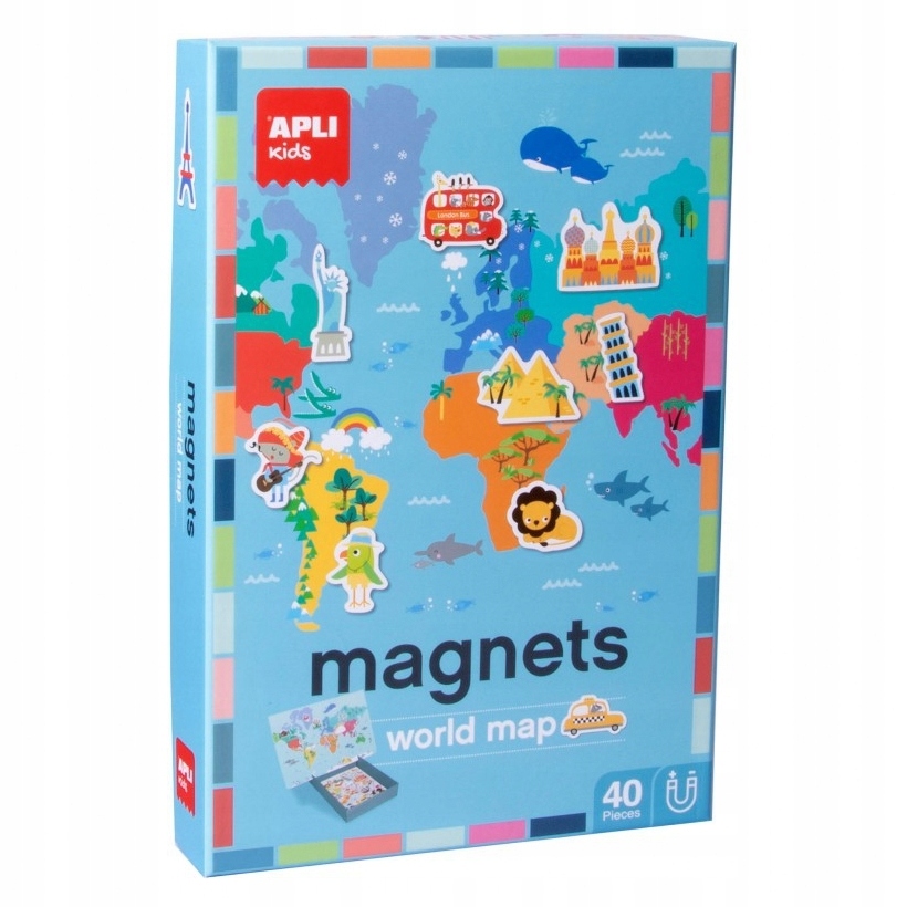 

Magnetyczna układanka Mapa Świata Apli Kids