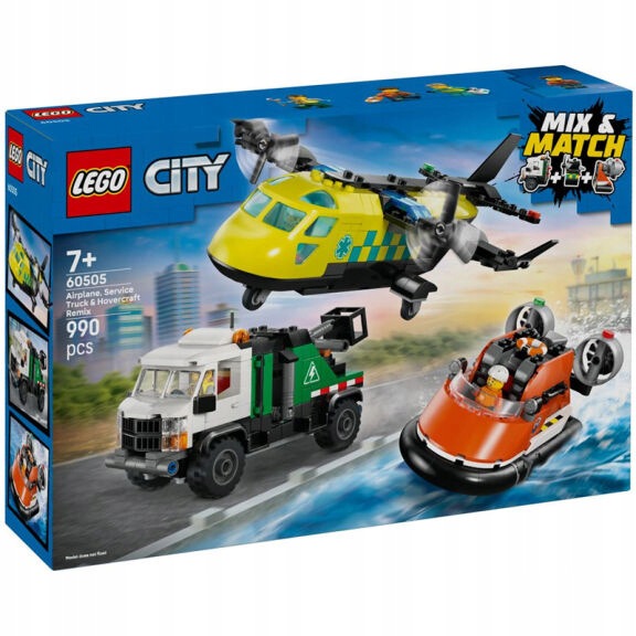 Lego City Sada s letadlem, servisním kamionem a vznášedlem 60505