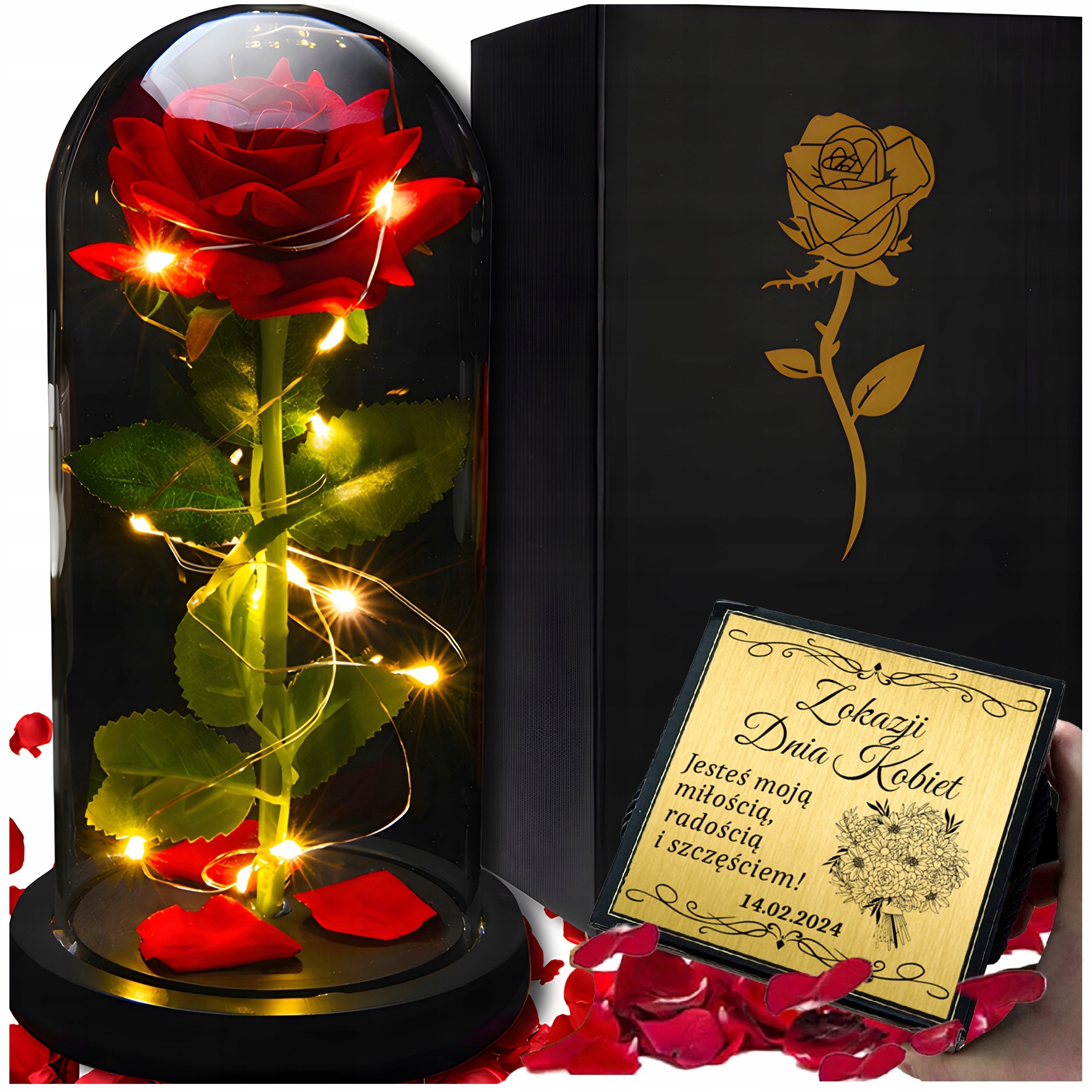 Dárková Sada Pro Maminku A Manželku Na Narozeniny Led Růže Gravírování