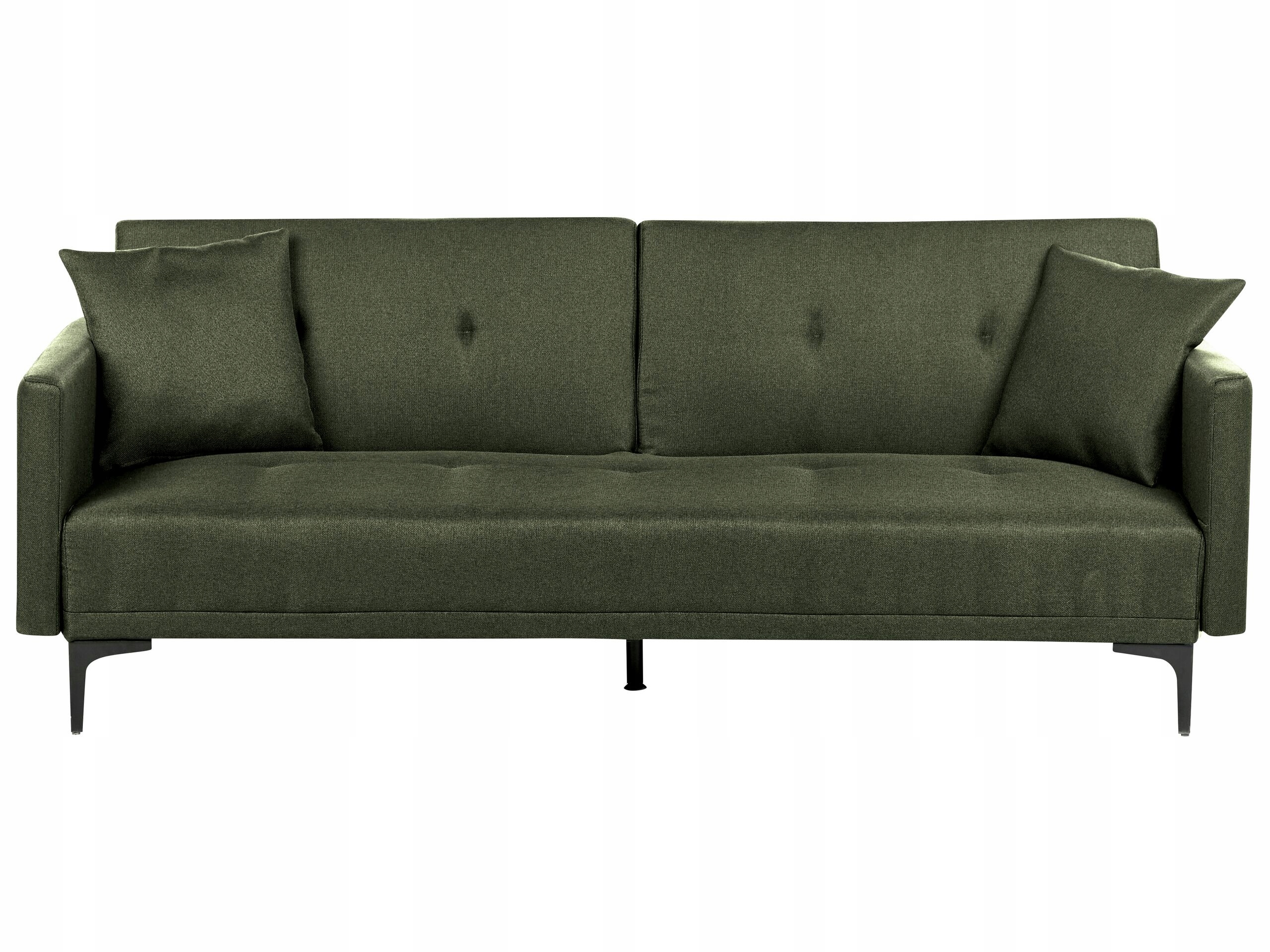 Sofa kanapa funkcja spania ciemnozielona
