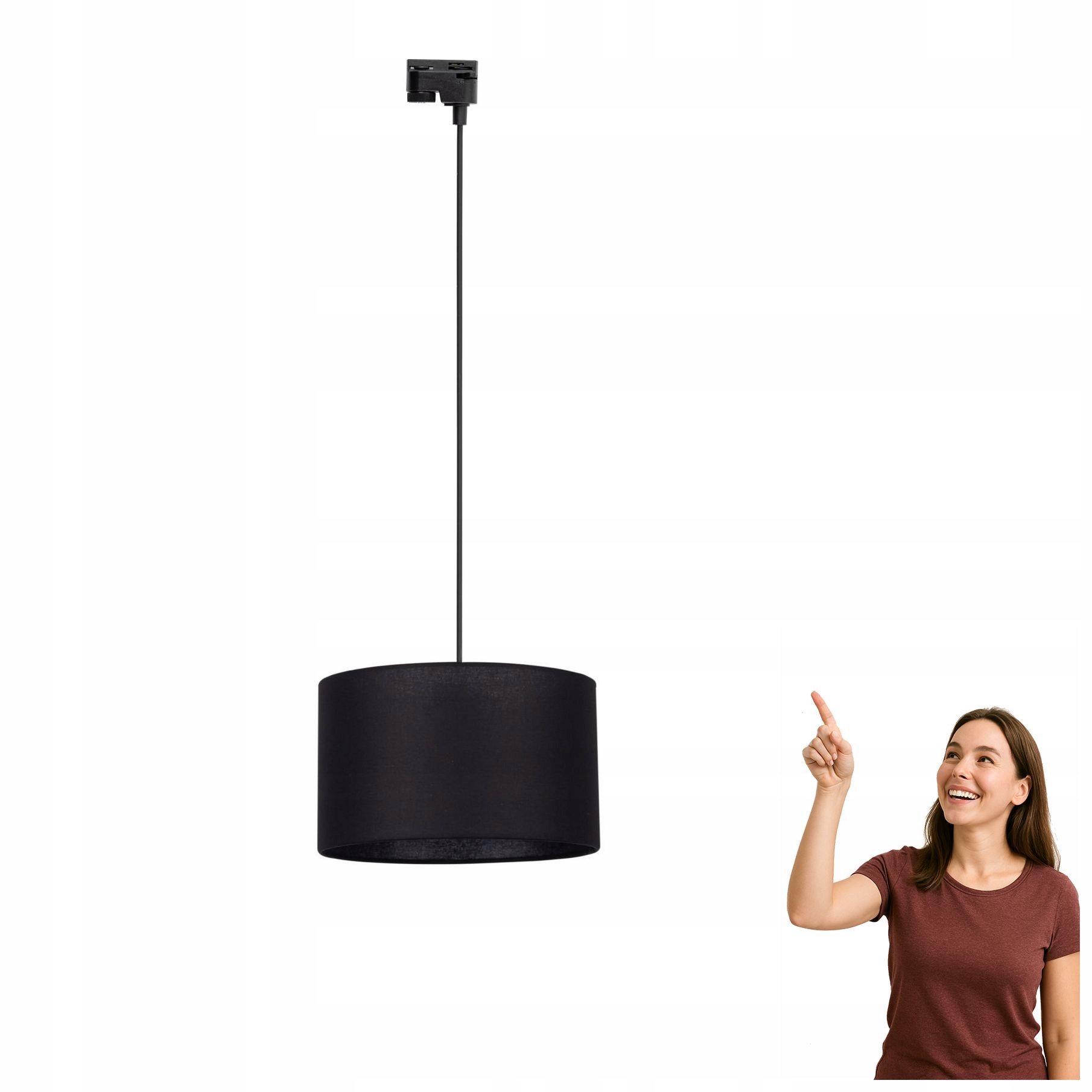 1-fázová závesná koľajnicová lampa Tracer Black 38 10669 Tk Lighting