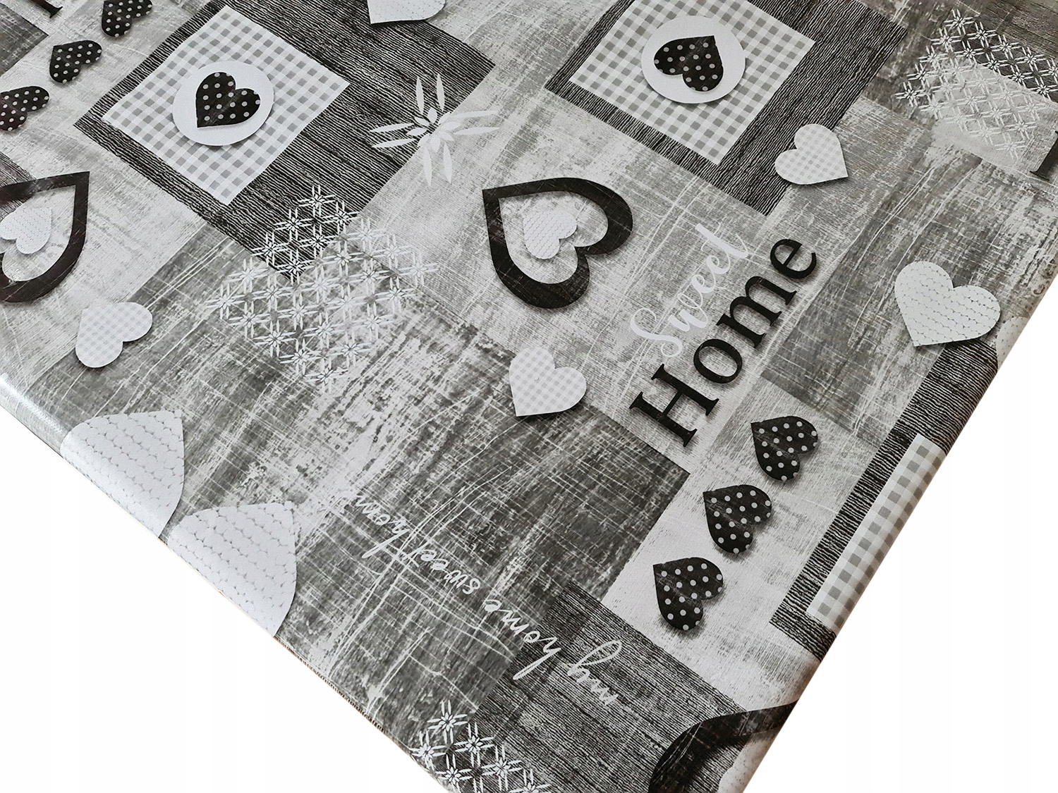 OBRUS CERATA NA STÓŁ SZARA 500X140 HOME SERCA