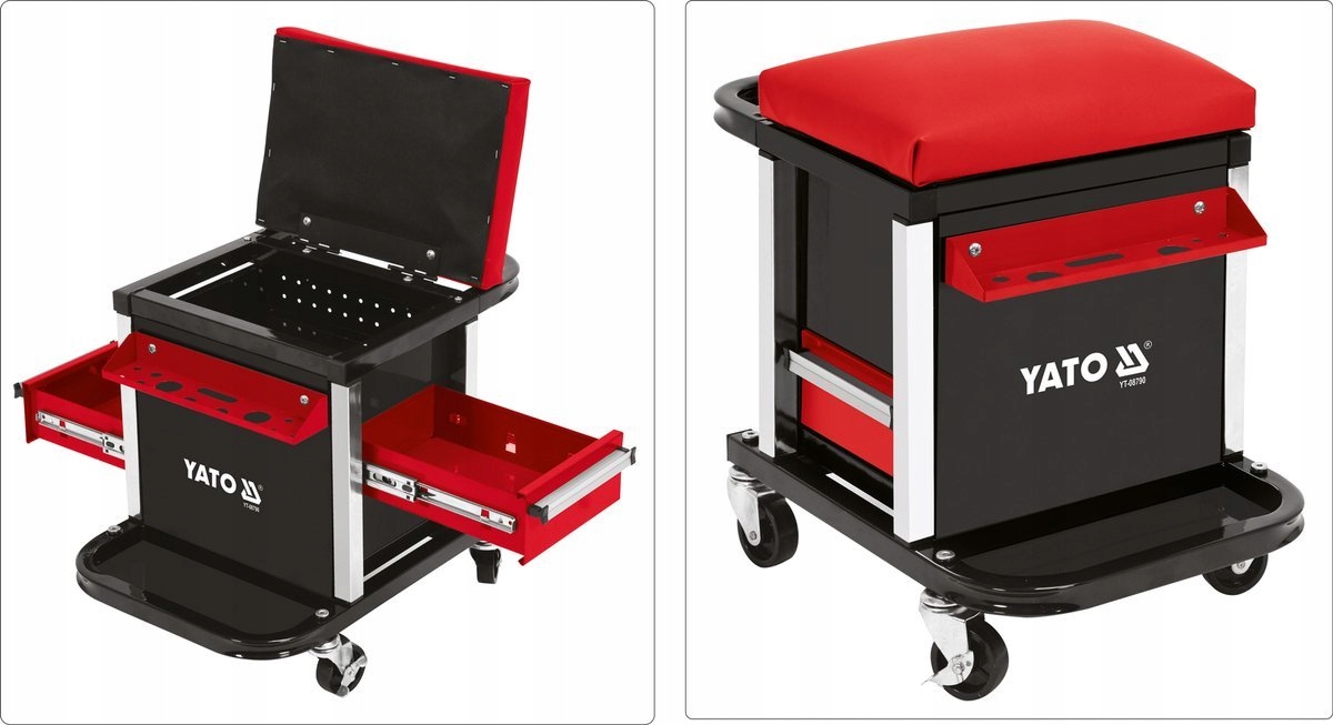 Dielenský Stolček, Montážne Sedadlo Na Kolieskach S Zásuvkami, Stolička