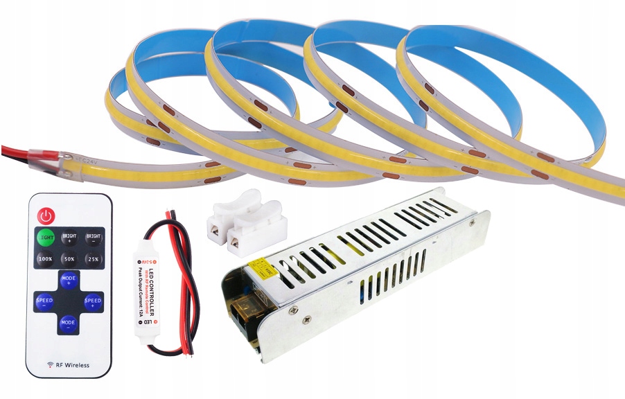 

Zestaw Led linia Cob Neon 12V 60W 5mb Ściemniacz