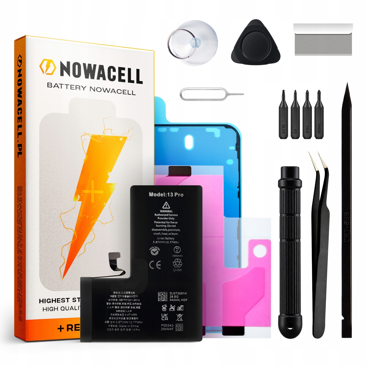 Bateria do iPhone 13 Pro Większa Pojemność 3300 mAh Zestaw Nowacell