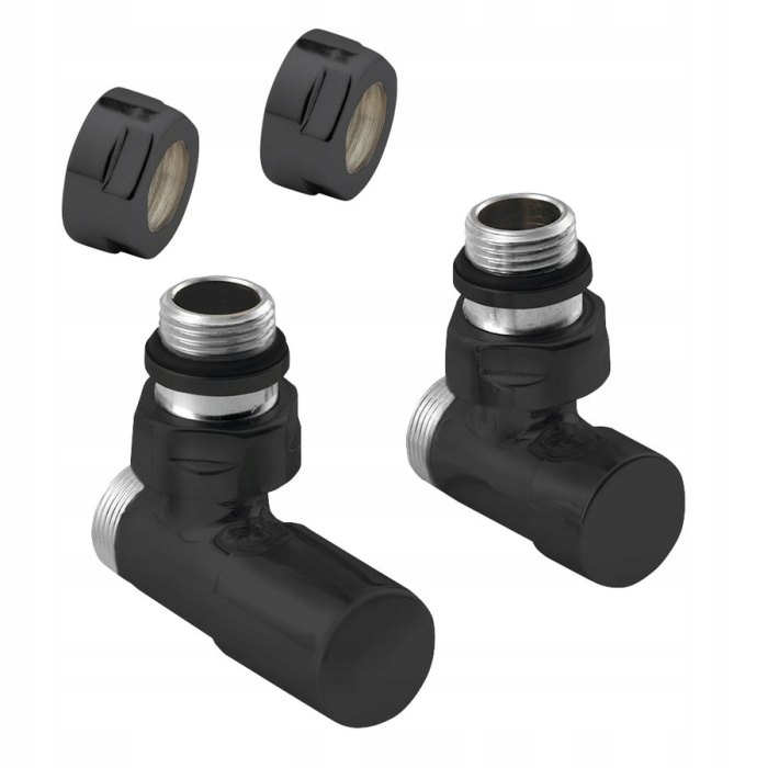 Sapho COMPACT BLACK zestaw przyłączeniowy czarny m