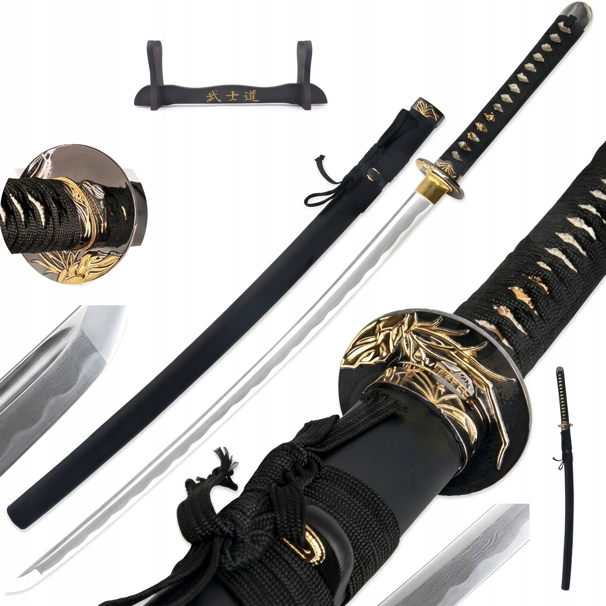 Ostrý Meč Samuraje Katana Tpro Trénink S Pouzdrem 6KN1-390 Plus Stojan