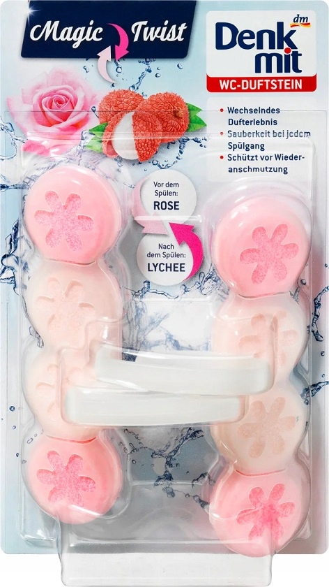 

Denkmit Zawieszka Wc Magic Twist Róża Lychee 2 szt