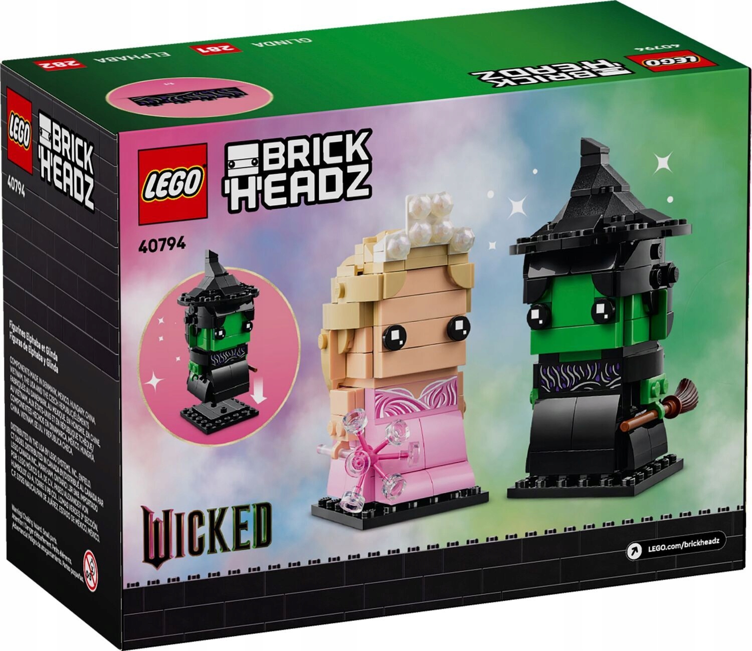 Lego 40794 BrickHeadz Wicked: Figurky Elphaby a Glindy