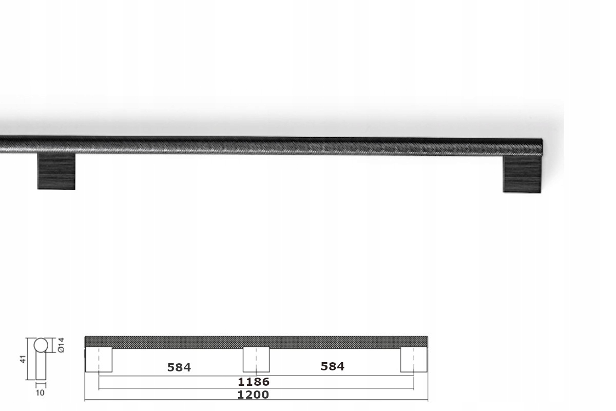 

Uchwyt meblowy Viefe 0486 Graf Big 1168mm czarny