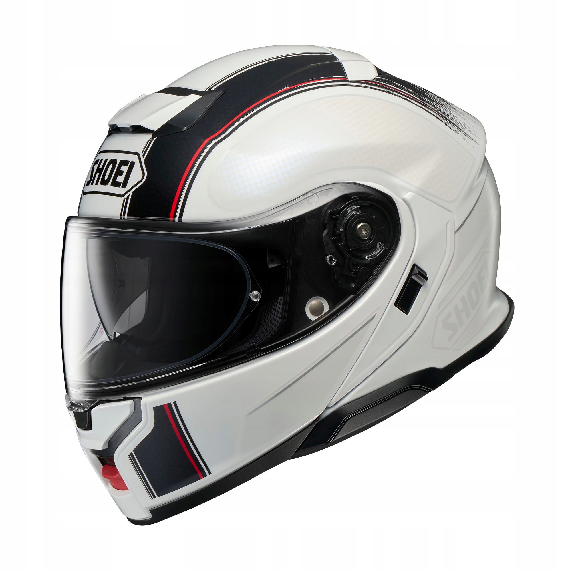 Motocyklová Vyklápacia Prilba Shoei Neotec 3 Satori TC-6 Biela Čierna
