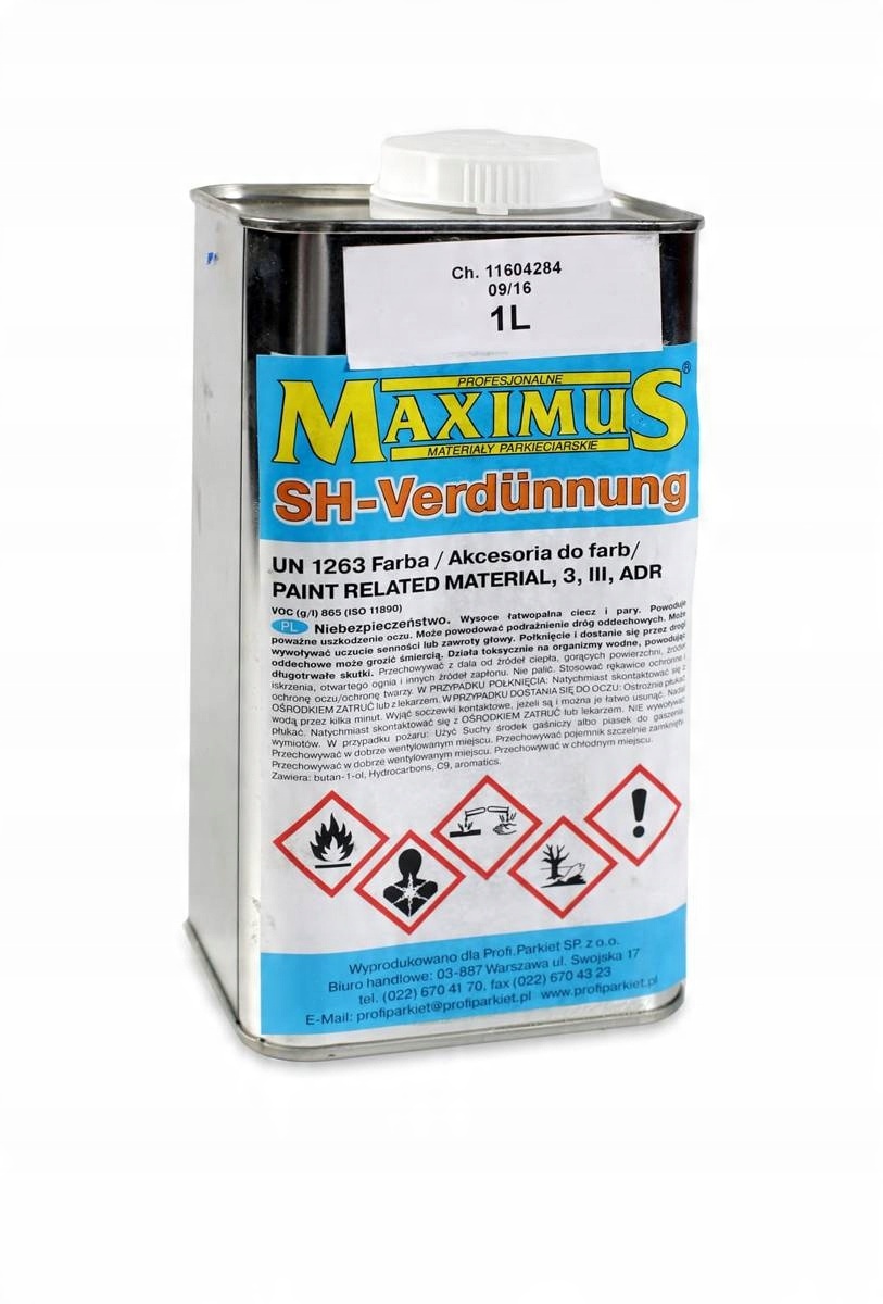 

Rozcieńczalnik Maximus Sh Verdunnung do Sh Lack 1L