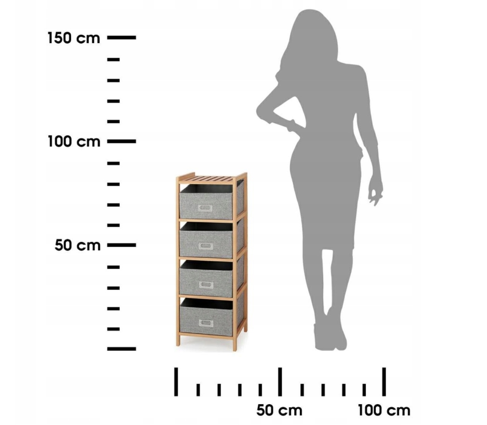 REGAŁ ŁAZIENKOWY WYSUWANY AMADIO DĄB NATURALNY POPIELATY Szerokość mebla 28 cm