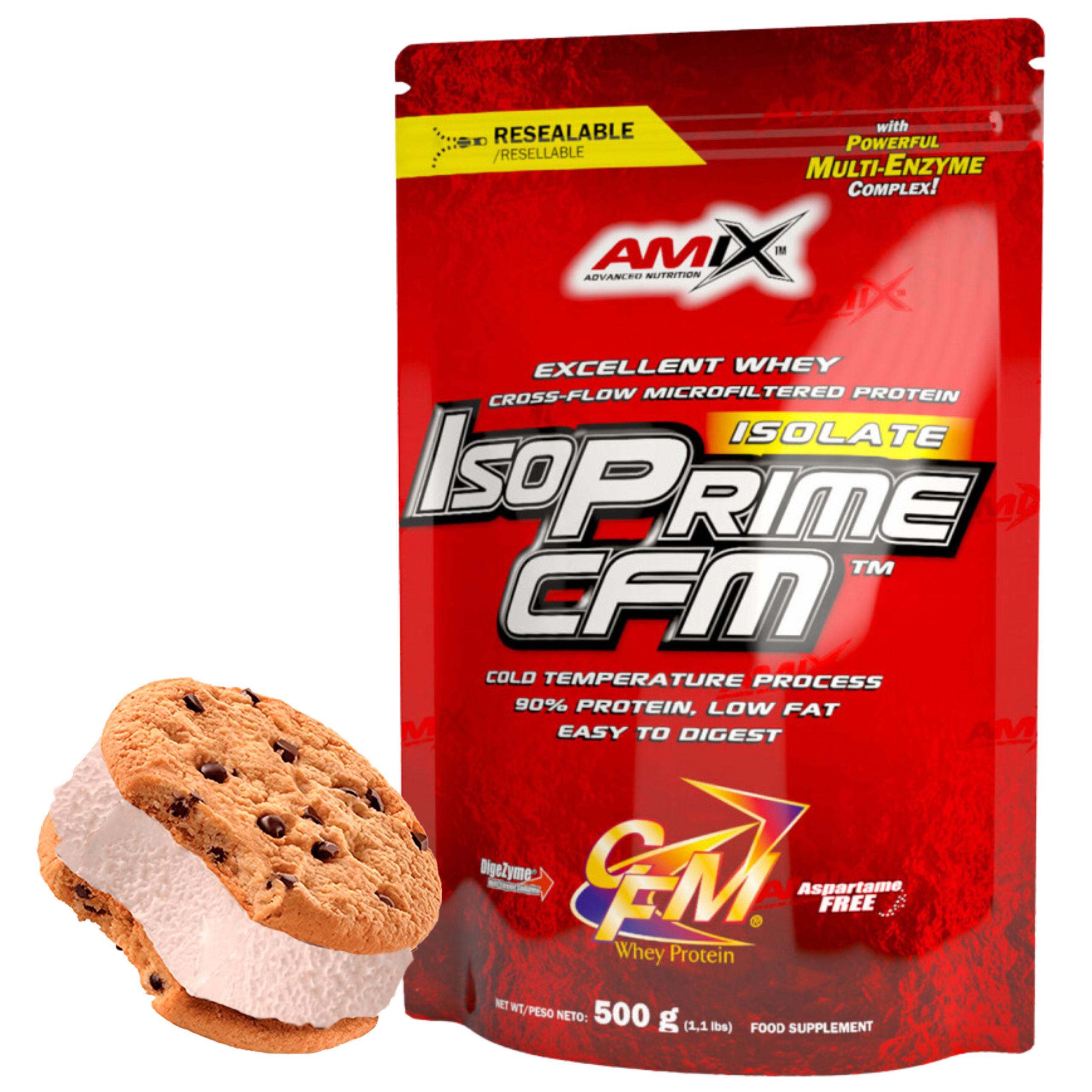 Syrovátkový protein Wpi Izolát bílkovin Whey protein isolate Amix sušenka