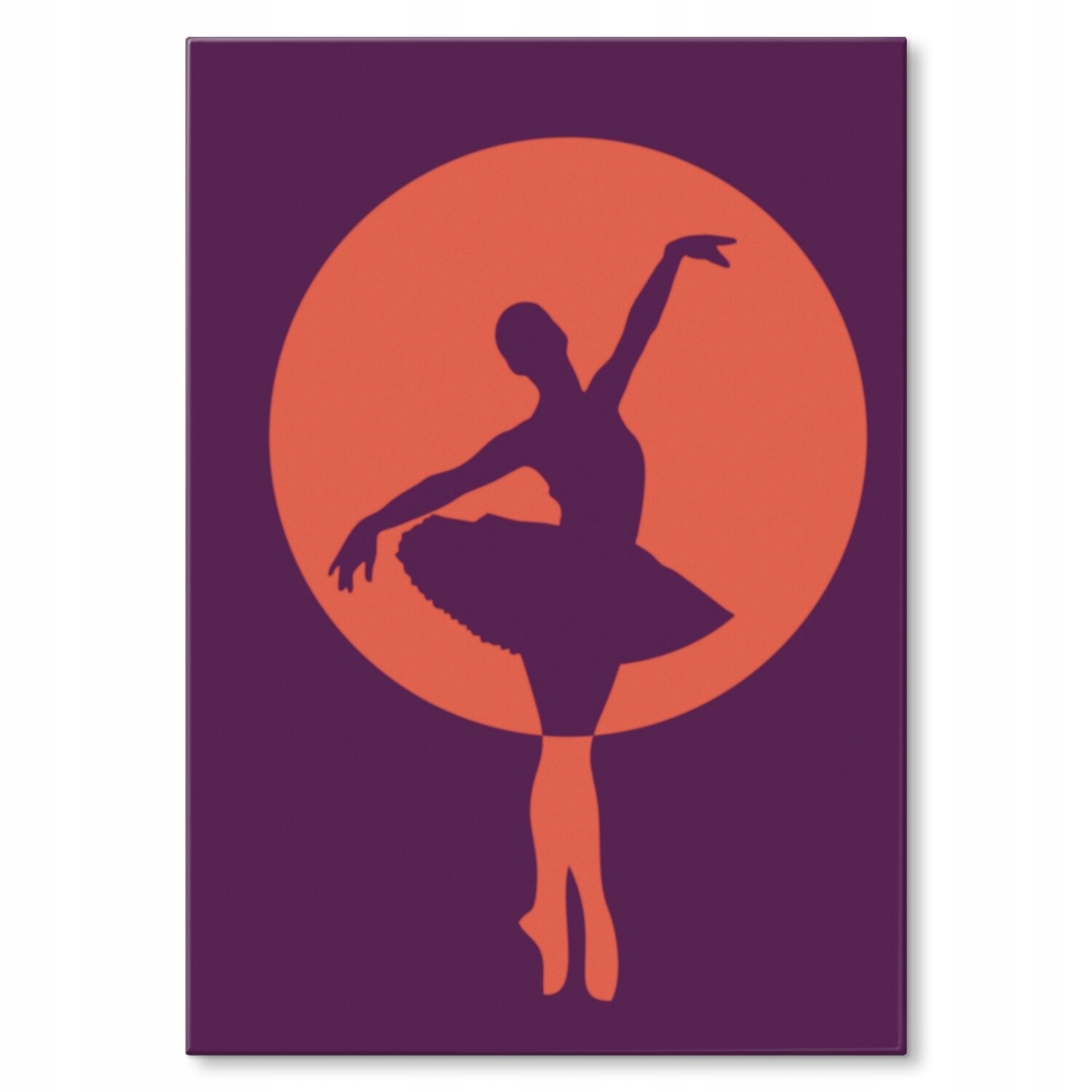 Kovový plakát balerína v oranžové barvě Dárek 42 x 59 cm