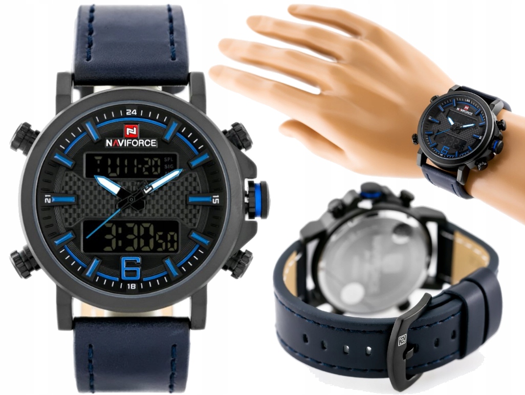 

Zegarek Męski Naviforce Oryginalny Klasyczny Alarm