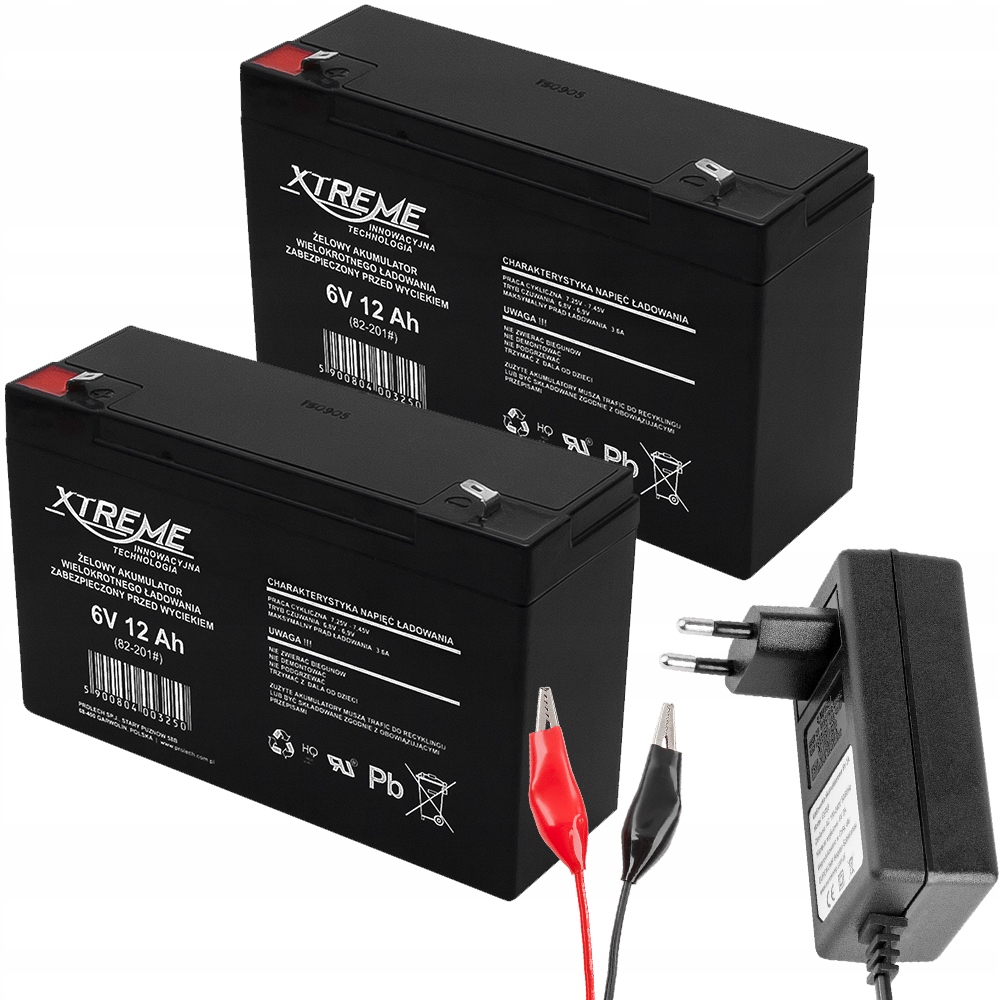 

2x Akumulator Żelowy 6V 12Ah Samochodzika Autka