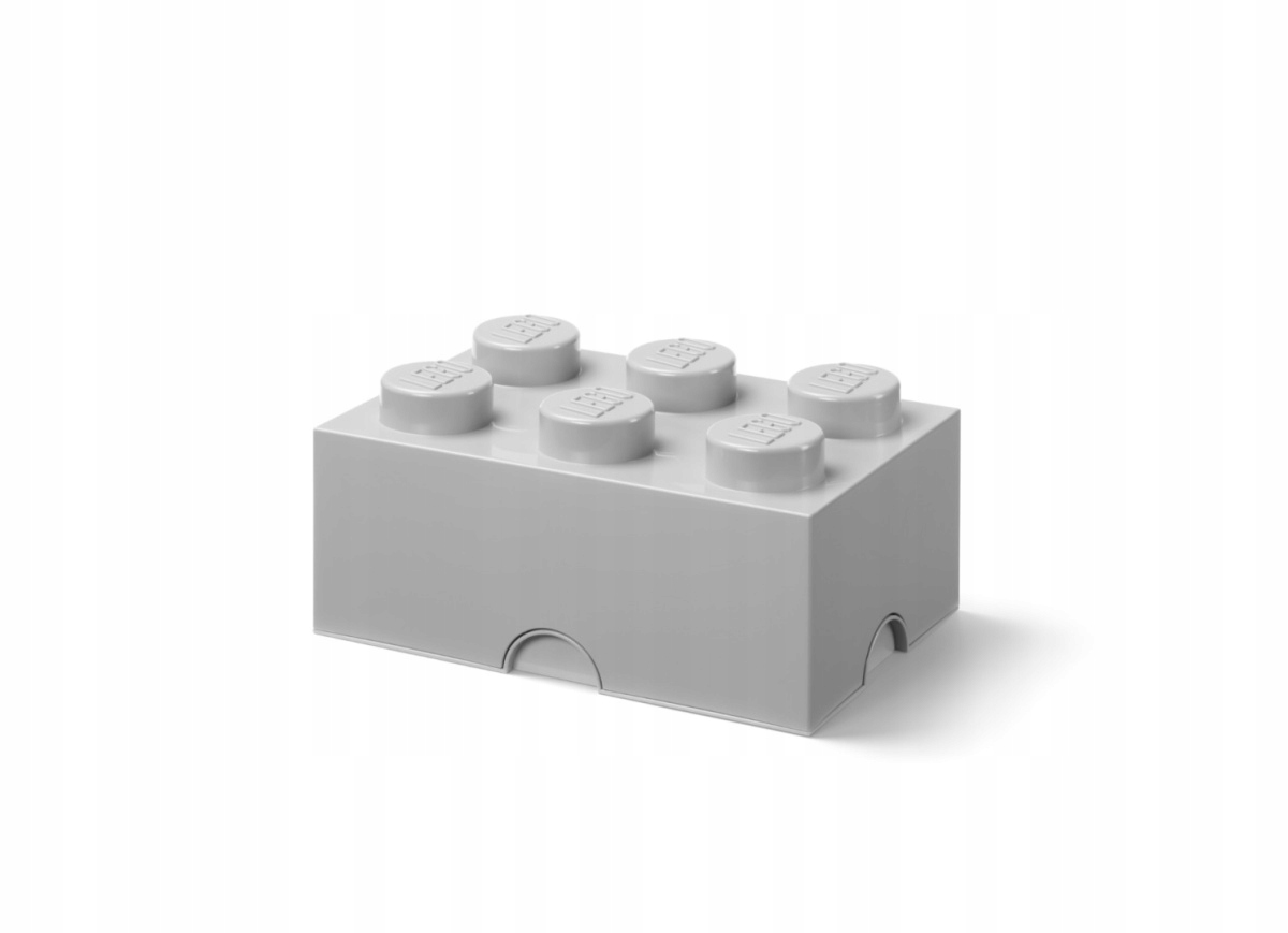 Kontejner kostka Lego Brick 6 Šedá Na Stavebnice Hračky Grey Dárek