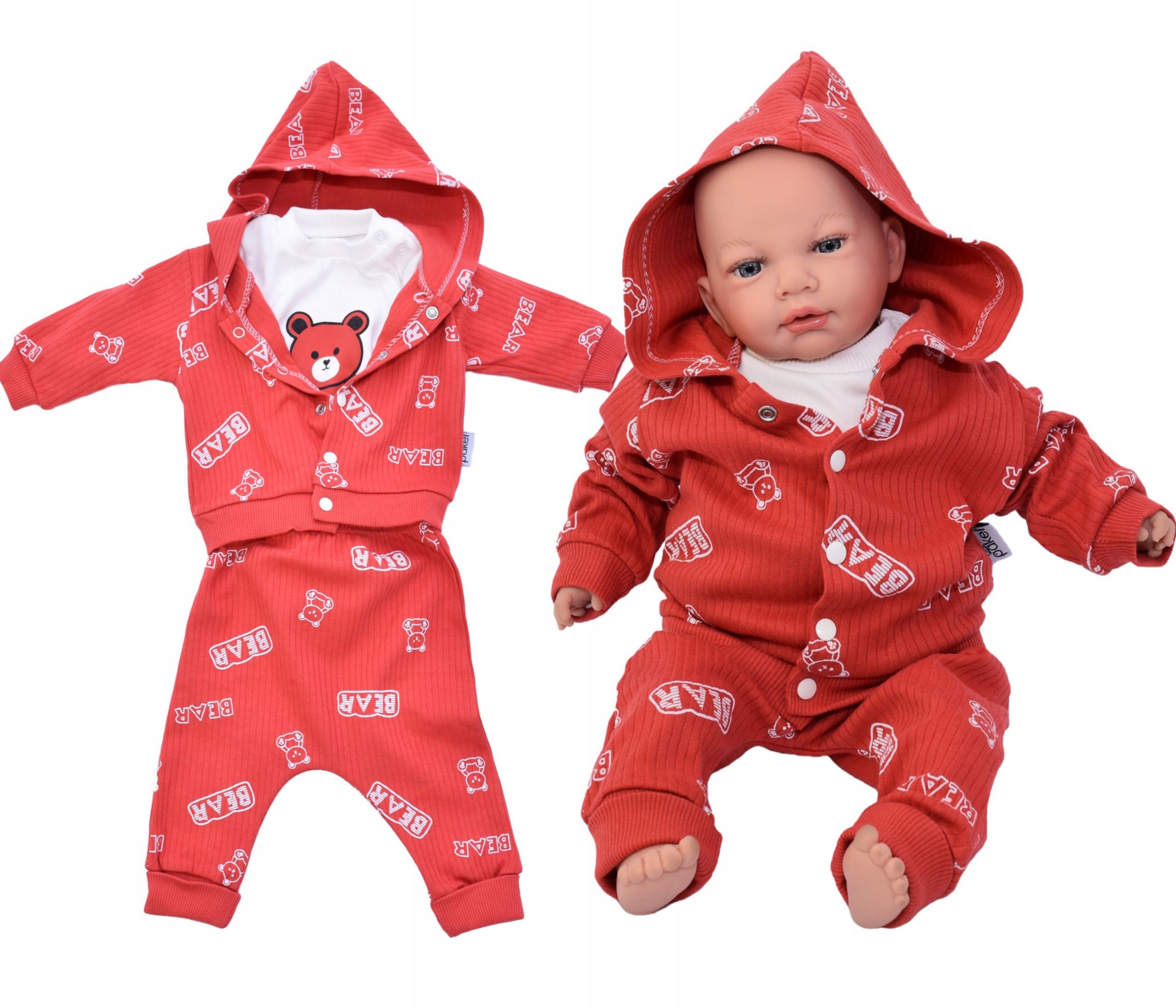 ZESTAW NIEMOWLAKA NOWORODKA SPODNIE BLUZA BODY R68