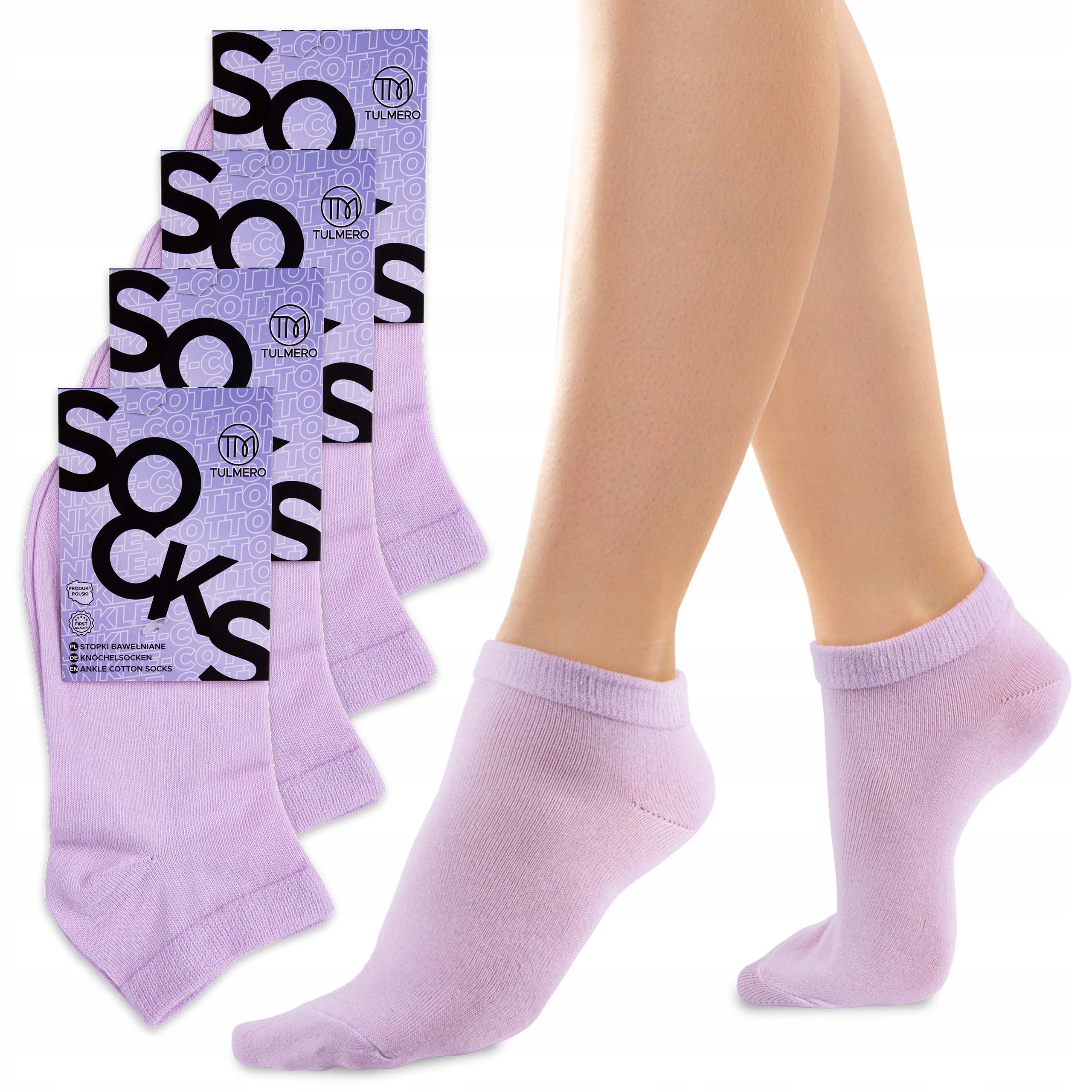 

4X Skarpety Damskie Stopki Bawełniane Zestaw 35-37