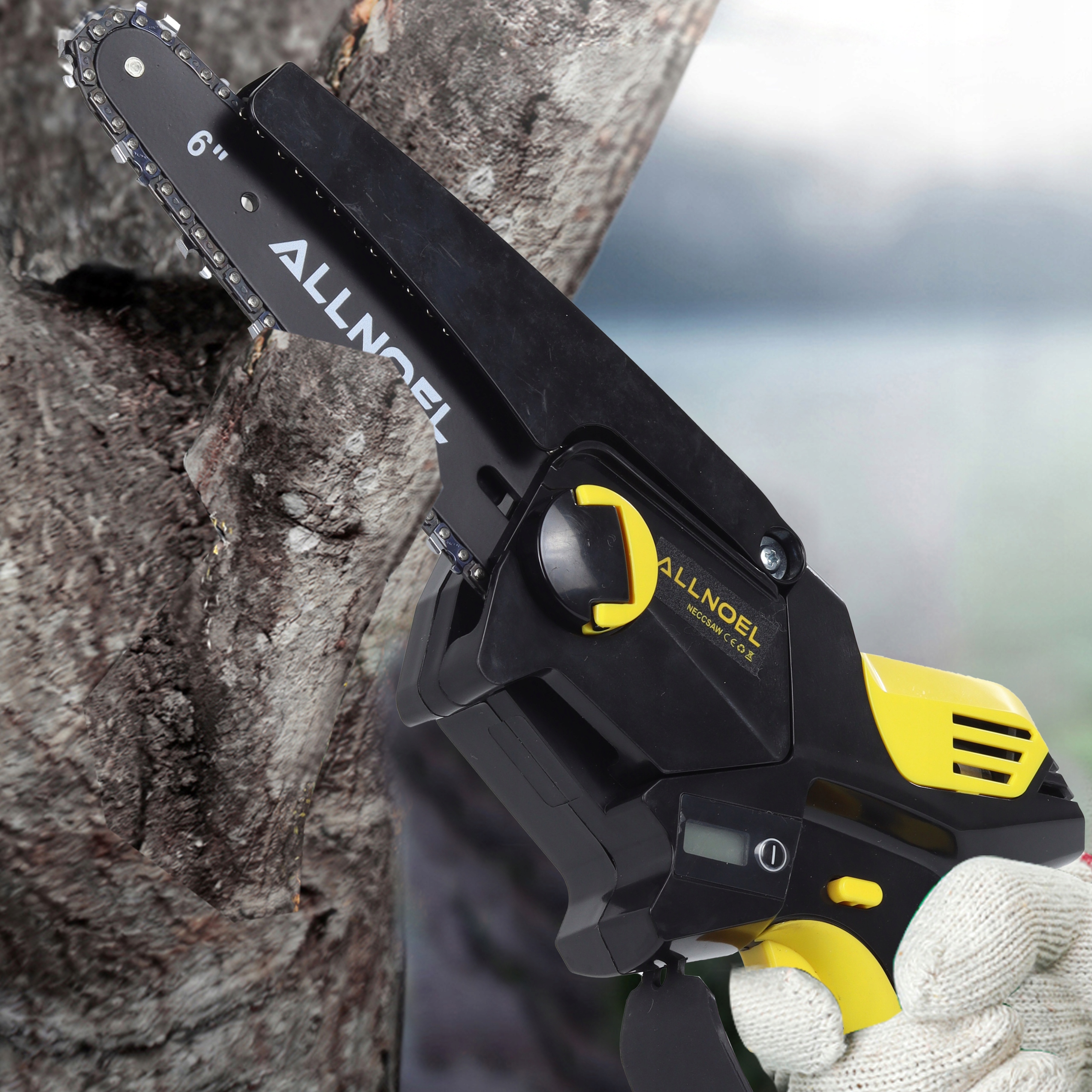 PIŁA ŁAŃCUCHOWA AKUMULATOROWA 21V PILARKA 6" 2x AKUMULATOR ZESTAW XXL Waga urządzenia 1.5 kg