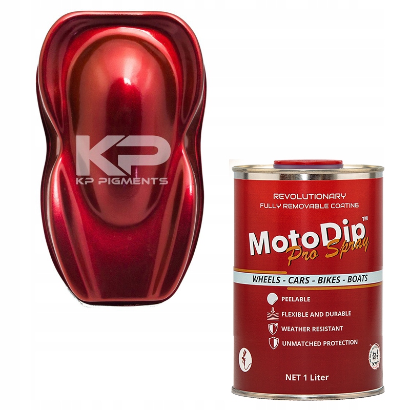 Moto Dip MotoDip Carbon Red perłowy mat 1 litr z podkładem
