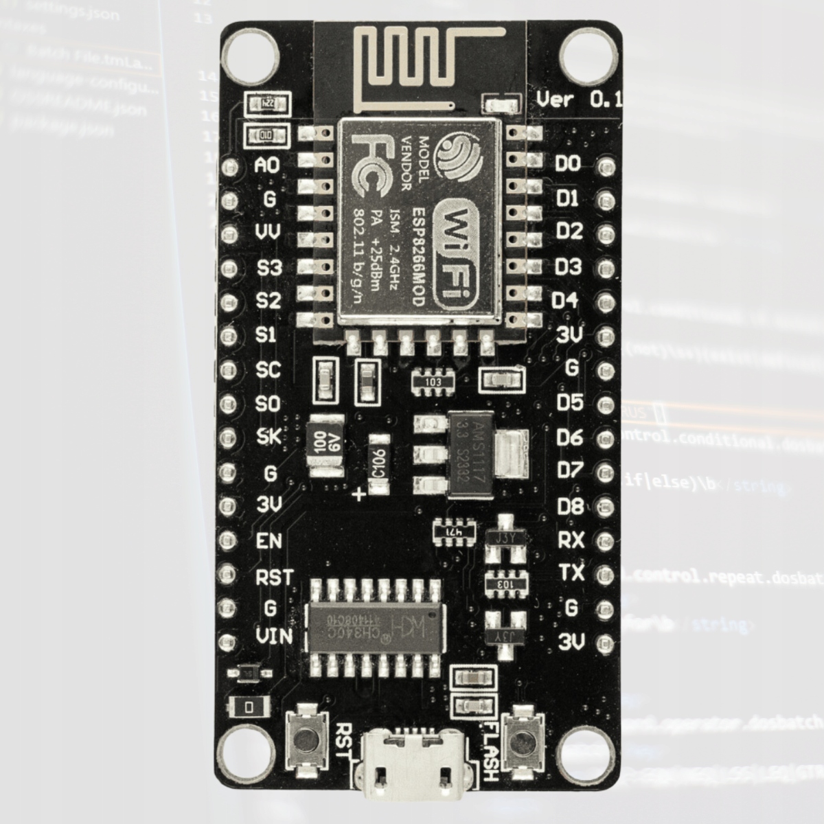 Moduł WiFi ESP8266 NodeMCU V3 zgodny z ARDUINO | micro usb | antena na pcb Seria procesora Inny procesor