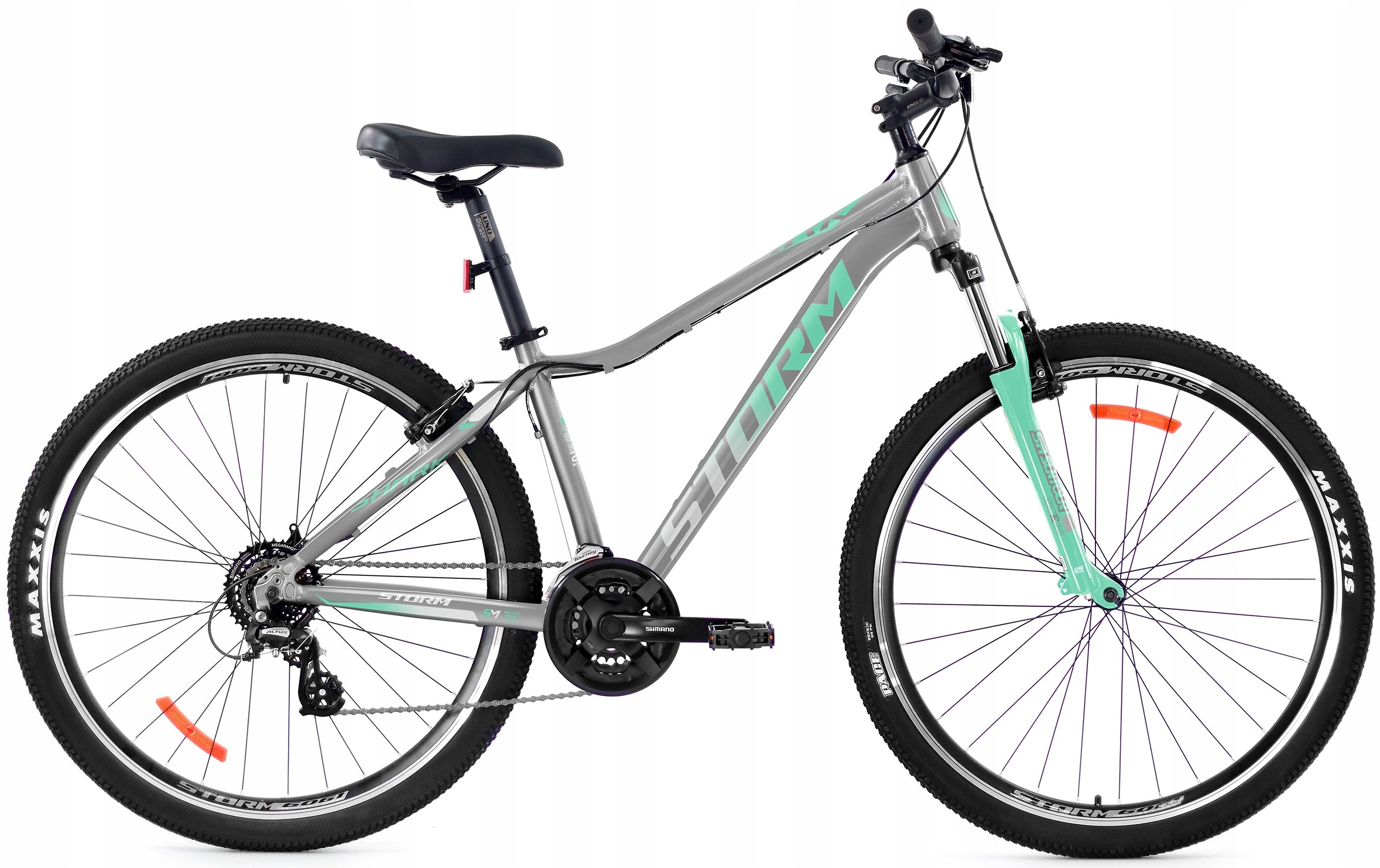Rower Górski Mtb Storm Shark 1.0 Lady Vbr 18 29 srebrny turkus 2026