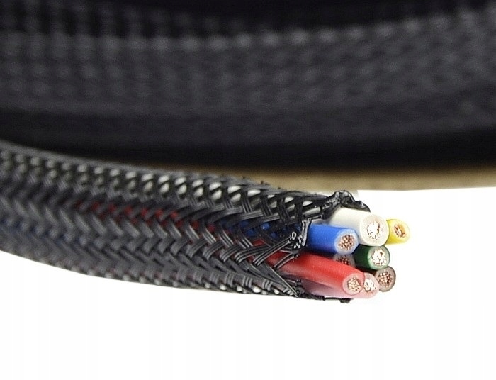 OPLOT POLIESTROWY fi: 6mm (3,2-10mm) PESZEL PLECIONKA 125°C NA PRZEWÓD Model FR-006BK