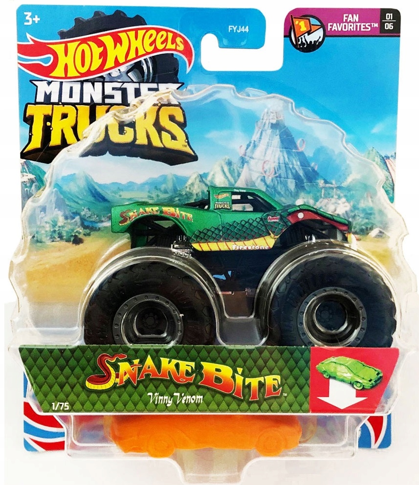 

Hot Wheels Snake Bite Vinny Venom Monster Trucks