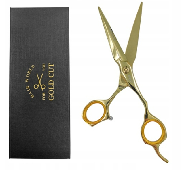 Kadeřnické nůžky Gold Cut Bg 7.0 Zlaté