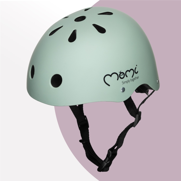 KASK DZIECIĘCY ROWER HULAJNOGA - MoMi MIMI ZIELONY MAT - ABS EPS 47-58cm Marka MoMi
