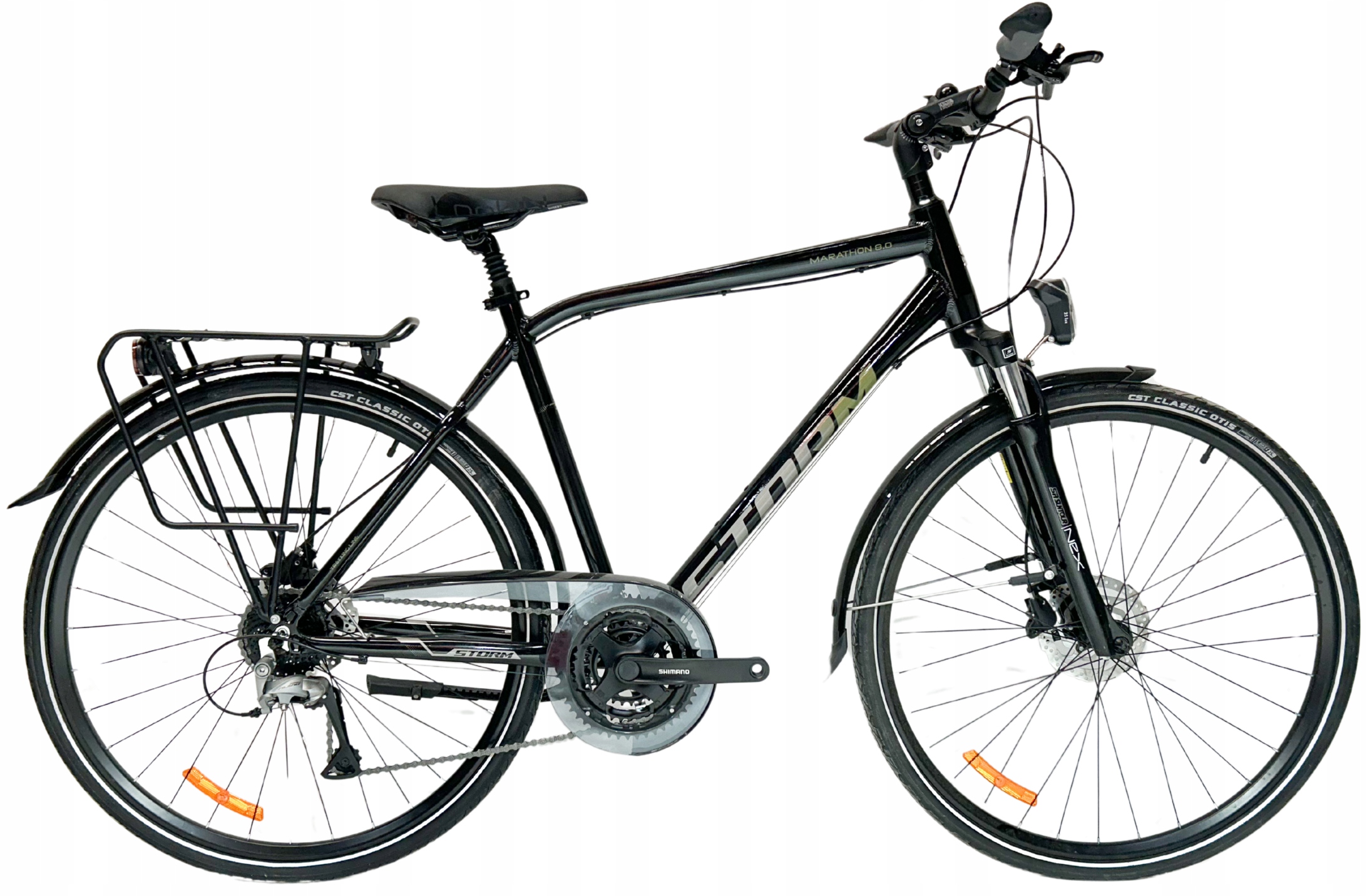 Rower Trekkingowy Storm Marathon 8.0 21 28 czarny oliwka 2025