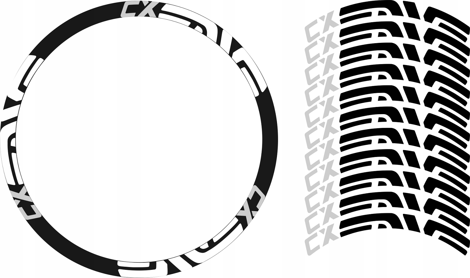 Naklejki na obręcze Enve CX komplet naklejka
