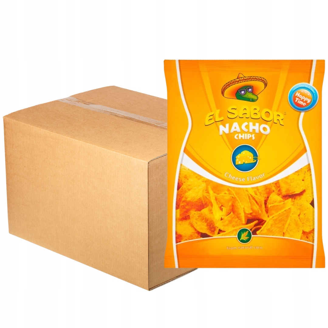 Levně El Sabor Nachos s příchutí sýra 100 g x 16 kusů