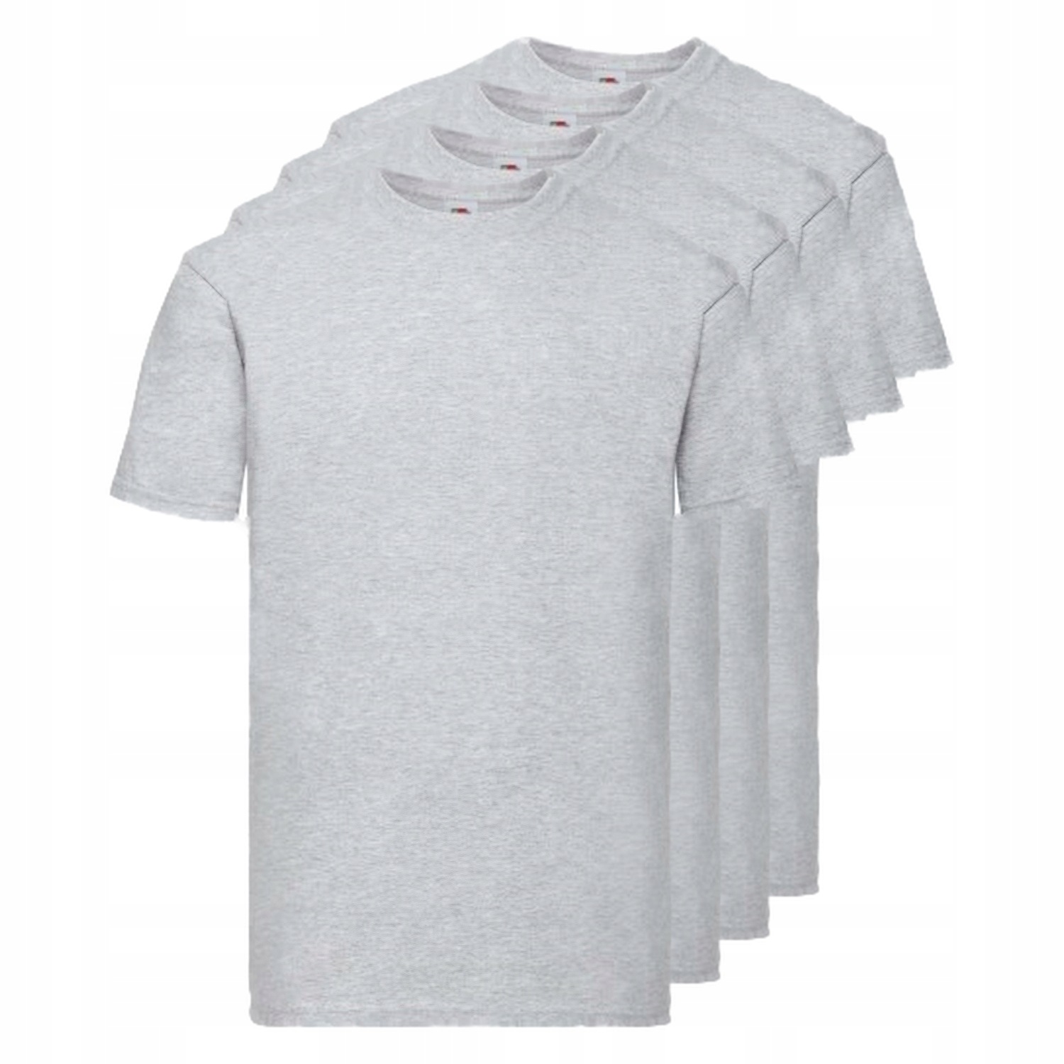 4x Pánské prémiové šedé Tričko Fruit of the Loom velikosti XL