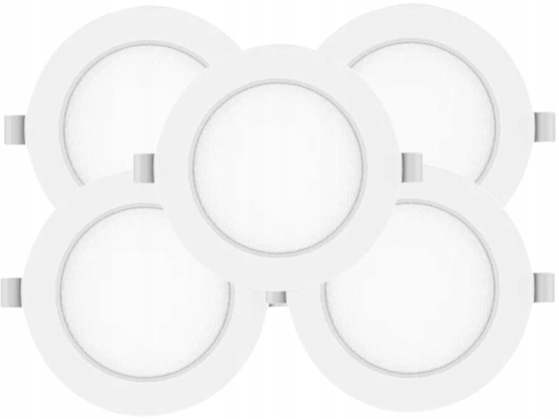 5x Plochá lampa Zápustné svítidlo Panel Slim Led 6W Studená barva 6500K