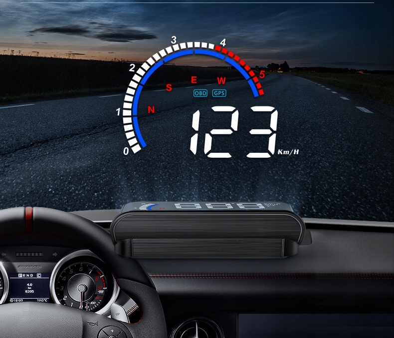WYSWIETLACZ PROJEKTOR LED LCD HUD OBD2 GPS USB M13 EAN 5902659174208