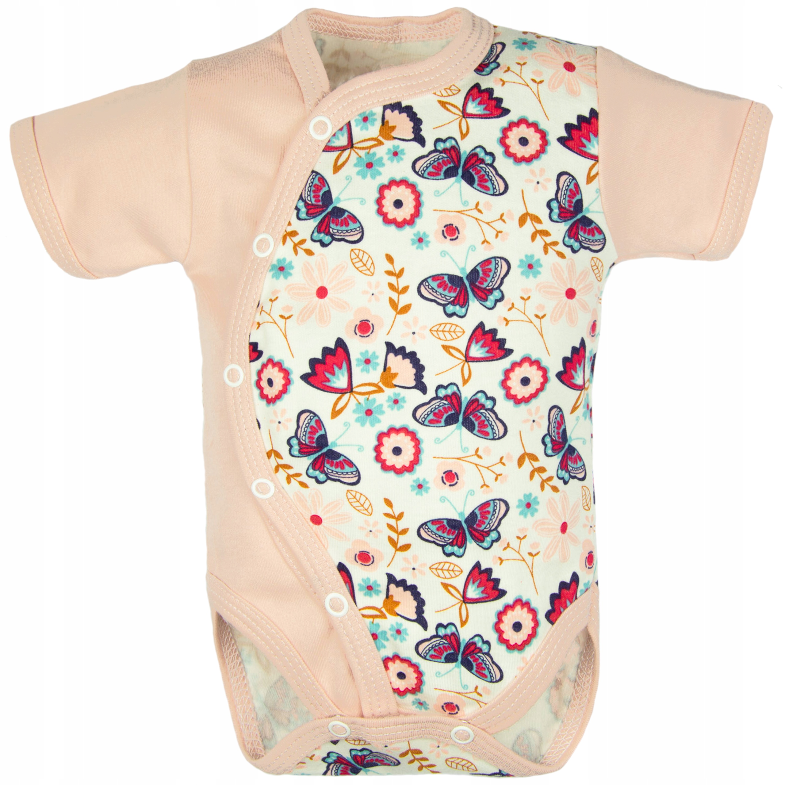 

Body dziewczynka Rozpinane Krótki Rękaw motylki 98