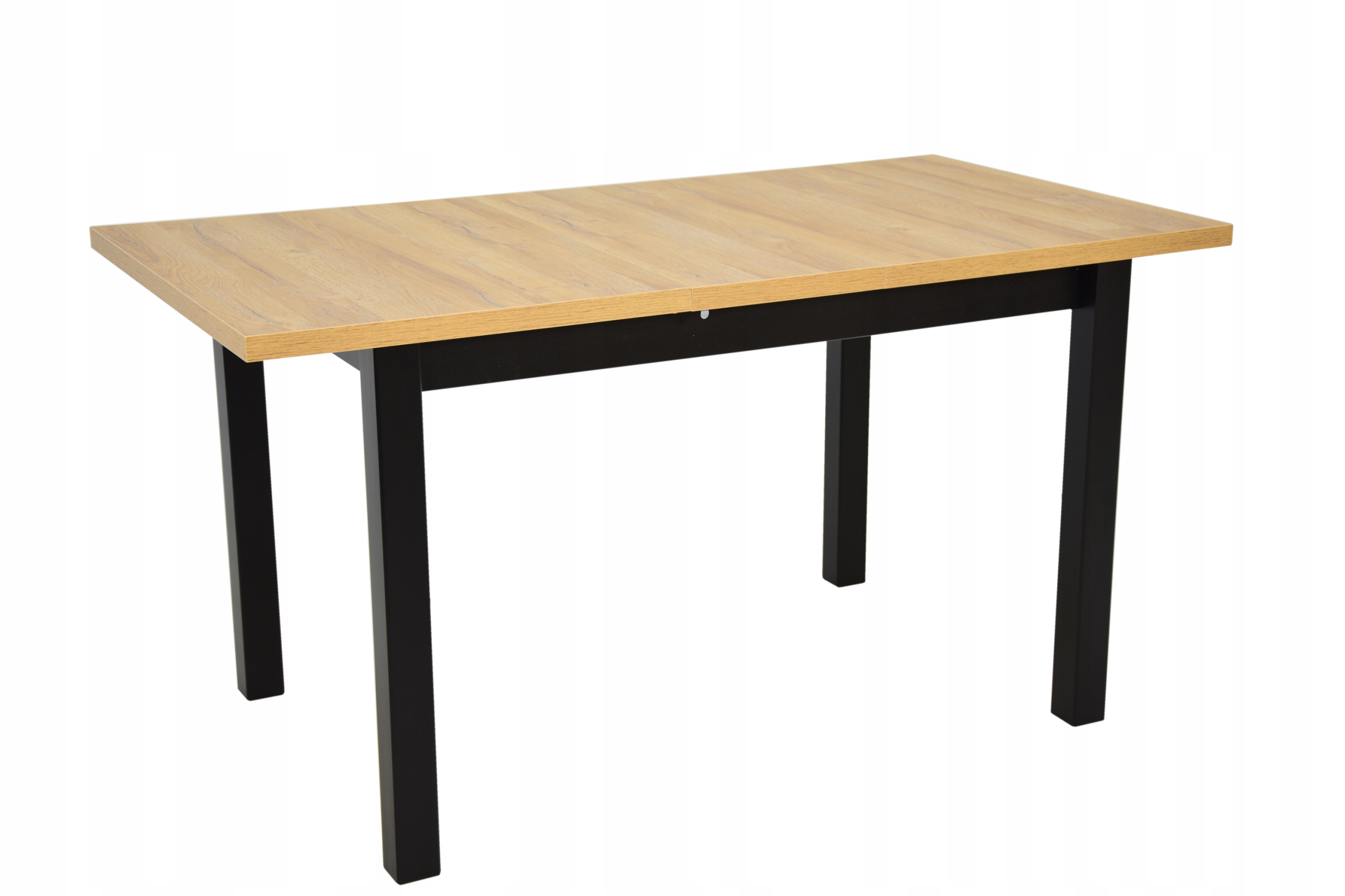 ROZKŁADANY stół DĄB + 4 kubełkowe krzesła aksamit Szerokość stołu 70 cm