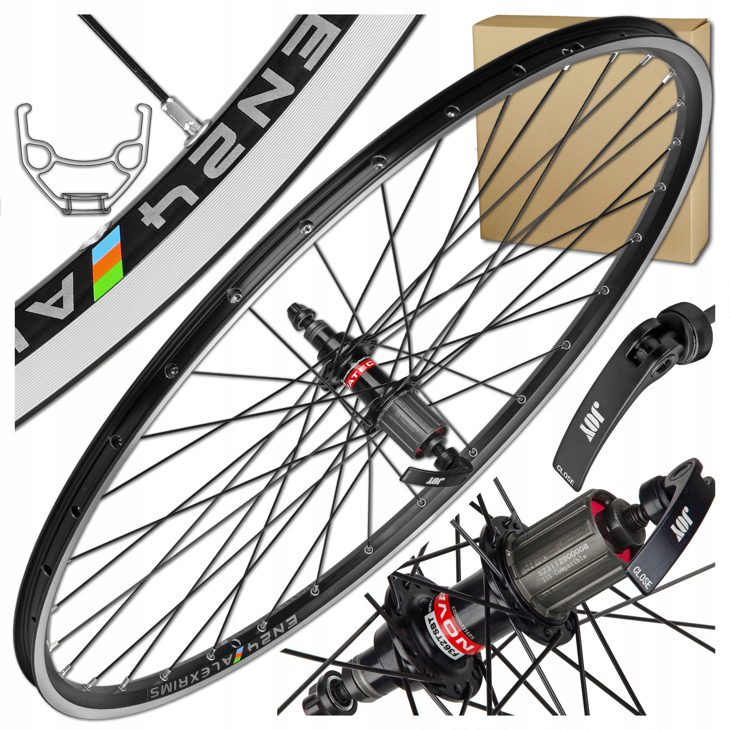 Koło Rowerowe Tył Alexrims EN24 28/29 622x19 Novatec NT-F362 Kaseta V-brake