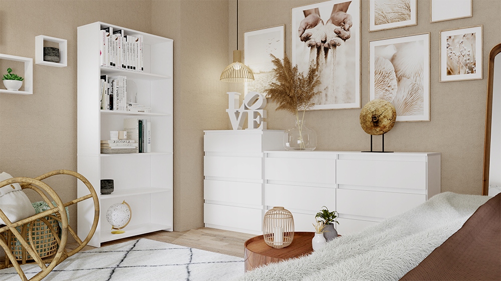 REGAŁ 80cm BIAŁY DOKUMENTY PÓŁKA SZAFKA Drzwi brak