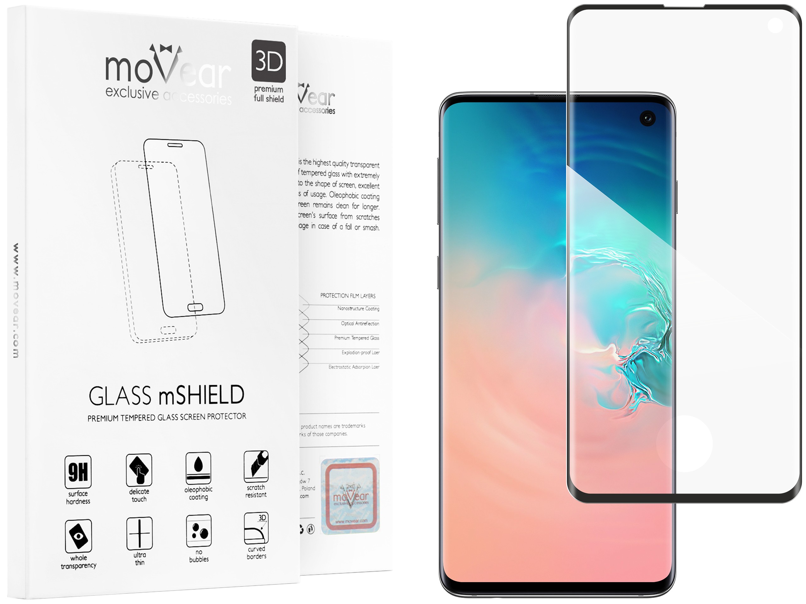 

Szkło Hartowane 3D do Samsung Galaxy S10 Movear