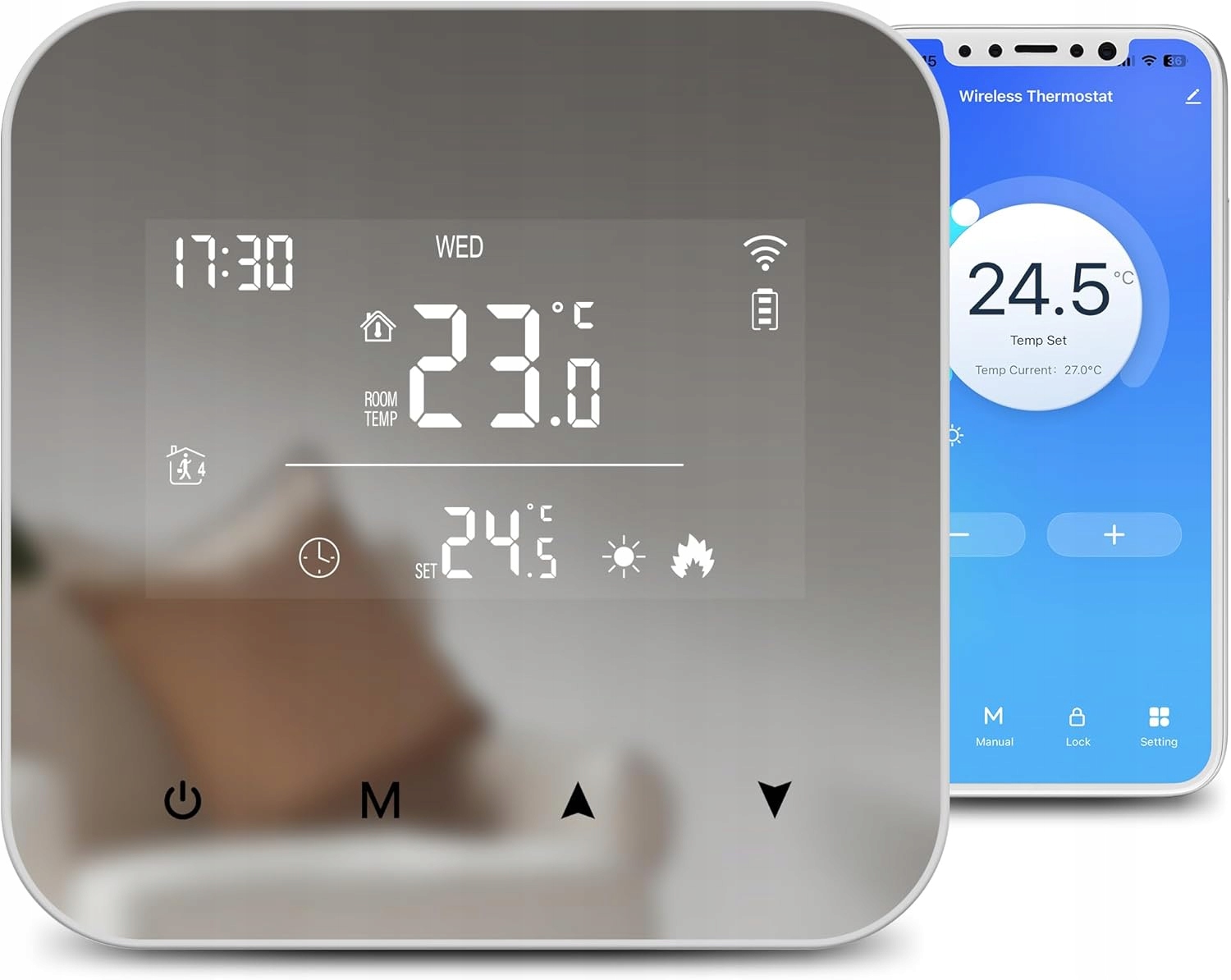 Beok BOT-R8W-WiFi termostat pro plynový kotel LCD Alexa Tuya T1623