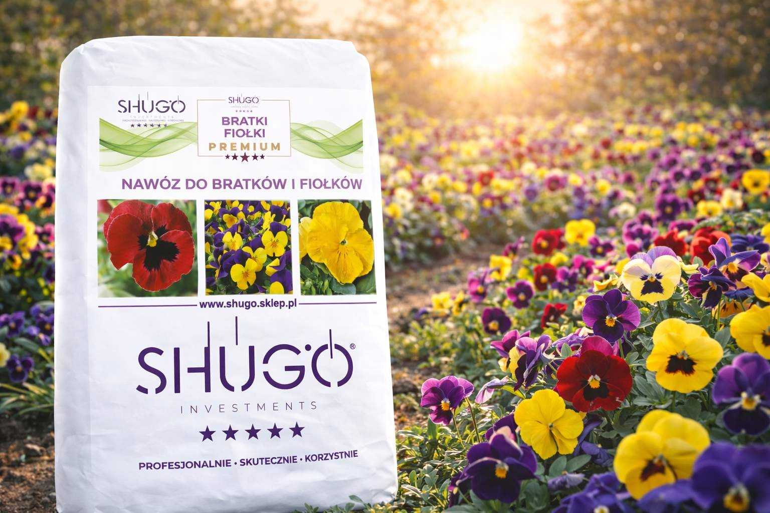 Hnojivo pro bratry a fialky 25 kg Shugo – Květiny jako z pohádky!