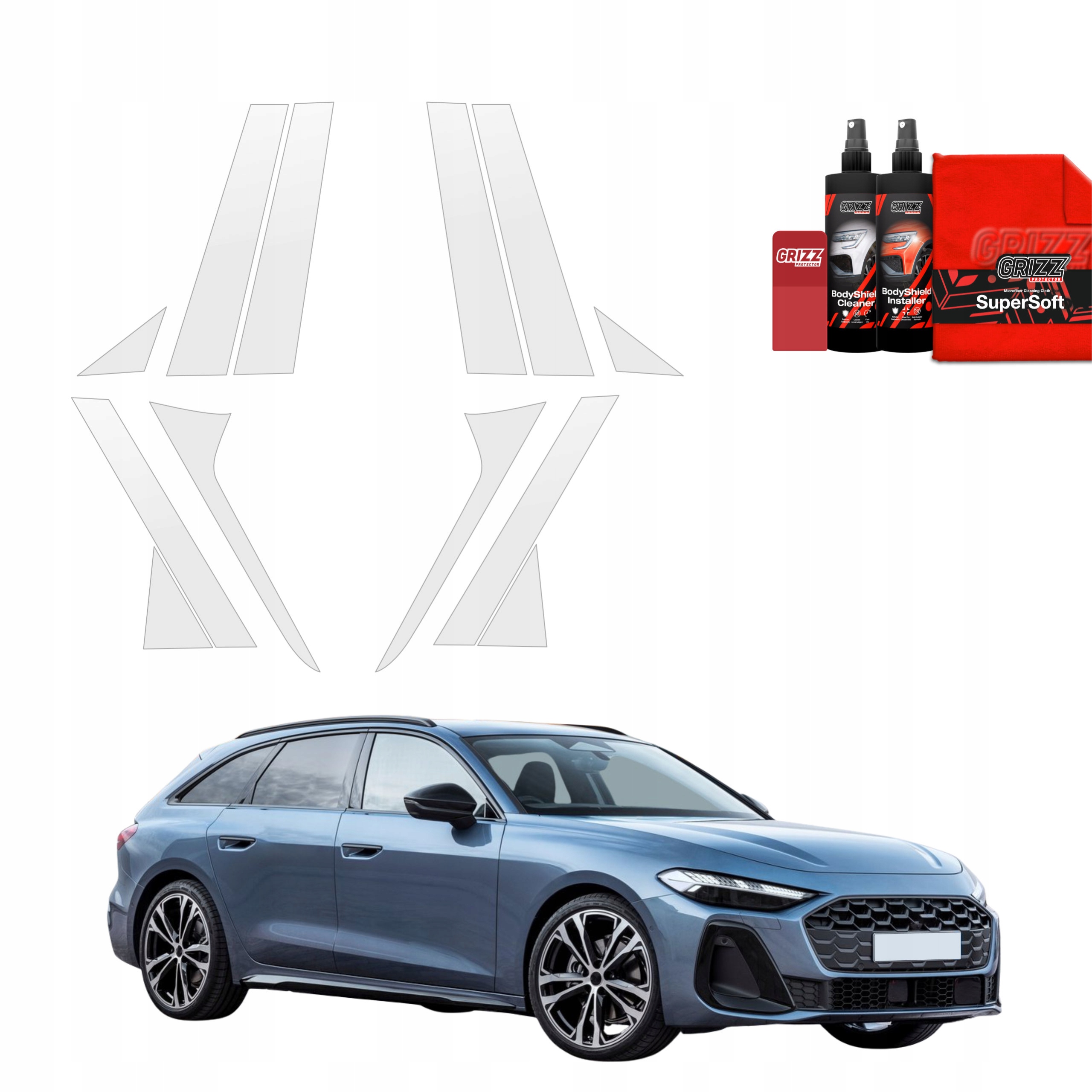 12v1 Fólie na sloupky pro Audi A5 B10 Avant (2025)