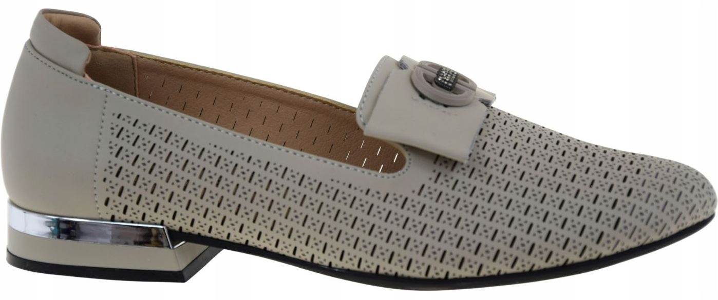 Dámské béžové kožené mokasíny elegantní nazouvací Cambell 26-35304BG VEL.39